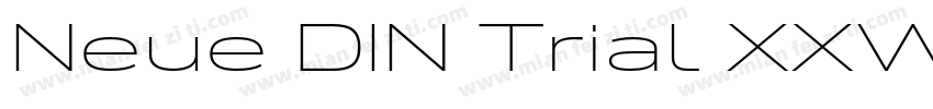 Neue DIN Trial XXWide XBold字体转换